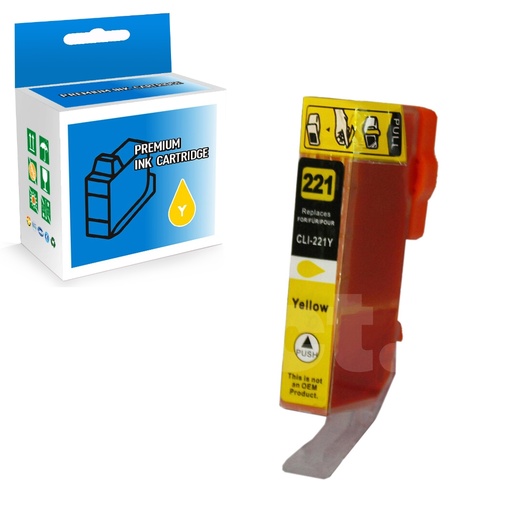 Canon CLI-221 Compatible Yellow Standard Yield Ink Cartridge (1 Pack)