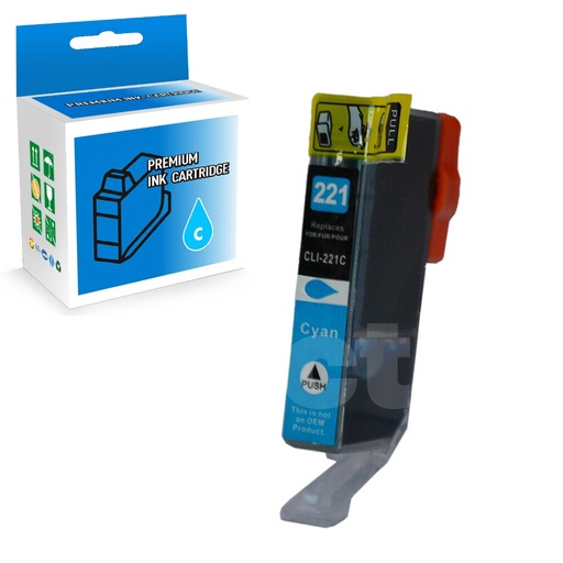 Canon CLI-221 Compatible Cyan Standard Yield Ink Cartridge (1 Pack)