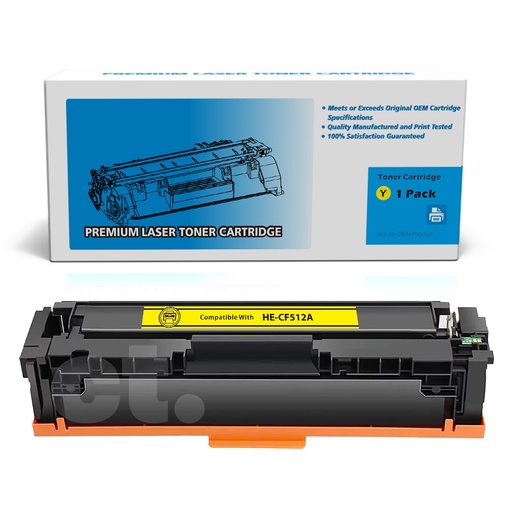 HP CF512A 204A Compatible Yellow Standard Yield Toner Cartridge (1 Pack)