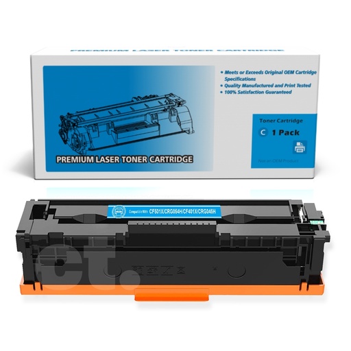 HP CF501X 202X Canon CRG054H CF401X 201X Canon CRG045H Compatible Cyan High Yield Toner Cartridge (1 Pack)