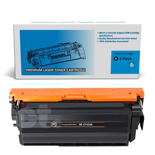 HP CF450A 655A Compatible Black Standard Yield Toner Cartridge (1 Pack)