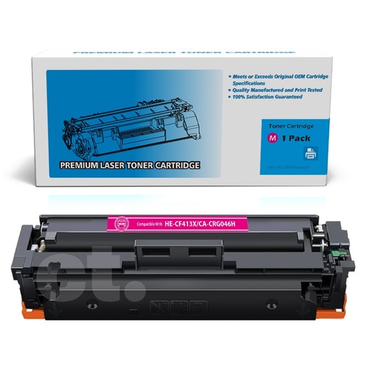 HP CF413X Canon CRG046H M (1252C001) Compatible Magenta High Yield Toner Cartridge (1 Pack)