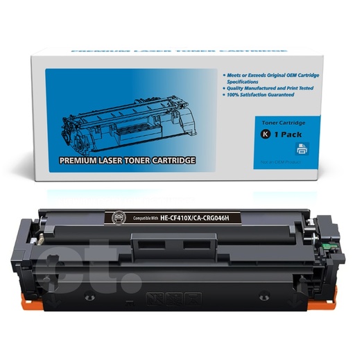 HP CF410X Canon CRG046H BK Compatible Black High Yield Toner Cartridge (1 Pack)
