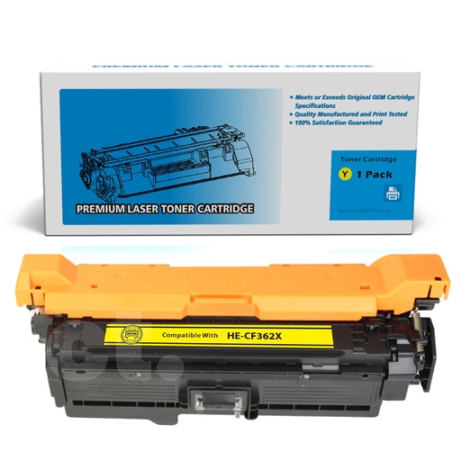 HP CF362X 508X Compatible Yellow High Yield Toner Cartridge (1 Pack)