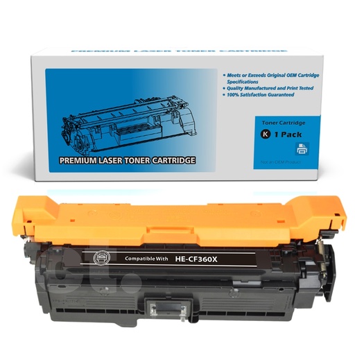 HP CF360X 508X Compatible Black High Yield Toner Cartridge (1 Pack)