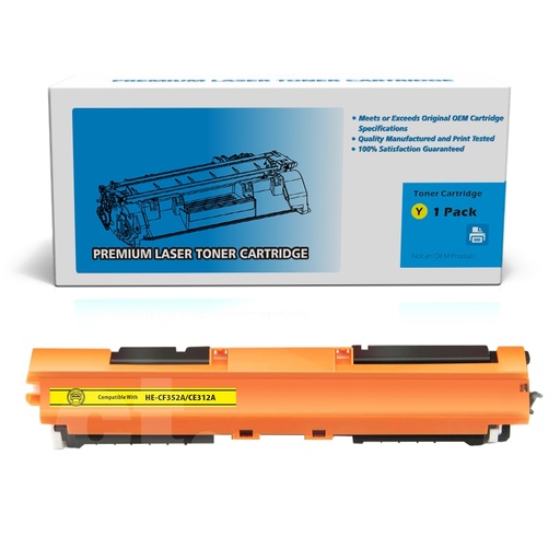HP CF352A 130A CE312A 126A Compatible Yellow Standard Yield Toner Cartridge (1 Pack)