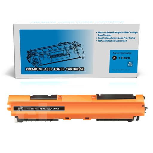 HP CF350A 130A CE310A 126A Compatible Black Standard Yield Toner Cartridge (1 Pack)
