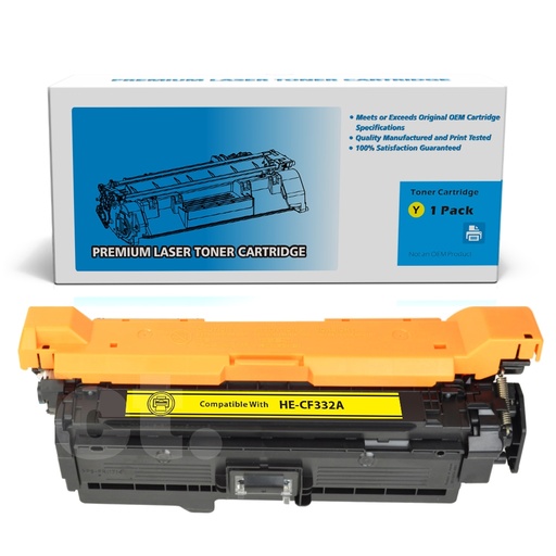 HP CF332A 654A Compatible Yellow Standard Yield Toner Cartridge (1 Pack)
