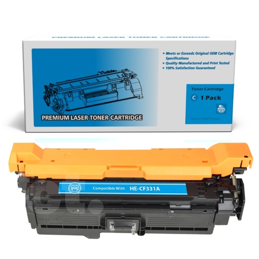 HP CF331A 654A Compatible Cyan Standard Yield Toner Cartridge (1 Pack)