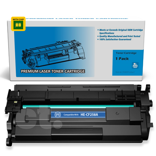 HP CF258A 58A Compatible Black Standard Yield Toner Cartridge (1 Pack)