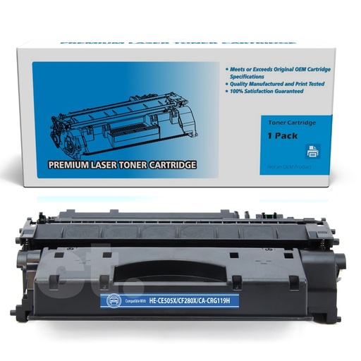 HP CE505X CF280X Canon CRG119H Canon CRG120 Compatible Black High Yield Toner Cartridge (1 Pack)