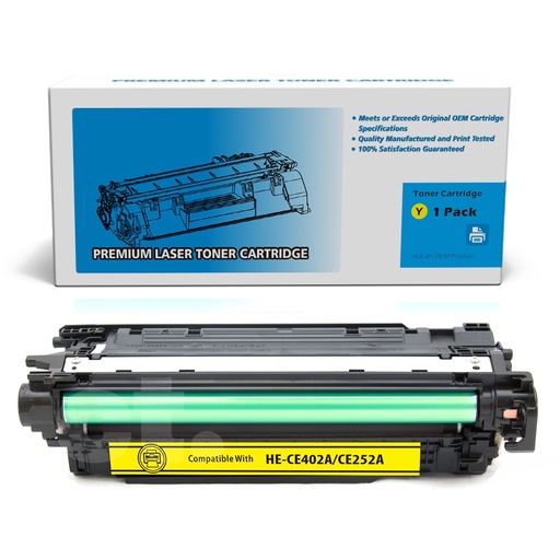 HP CE402A 507A Compatible Yellow Standard Yield Toner Cartridge (1 Pack)