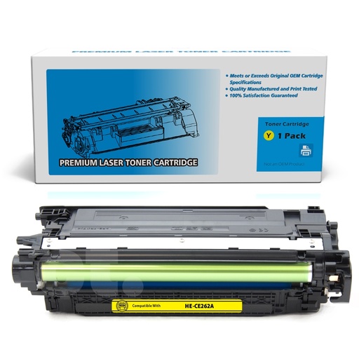 HP CE262A 648A Remanufactured Yellow Standard Yield Toner Cartridge (1 Pack)