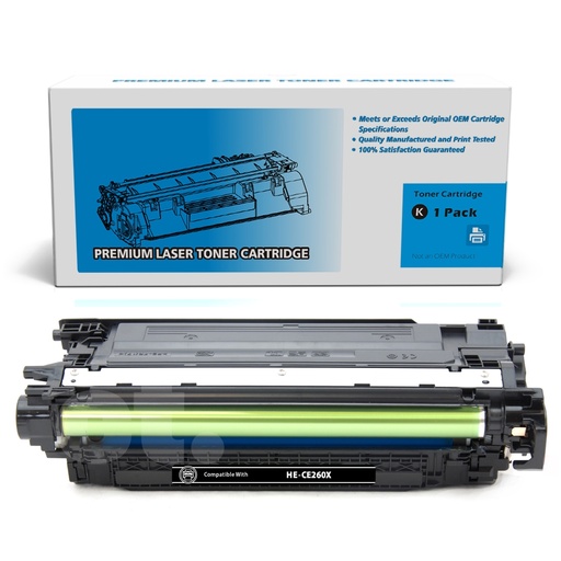 HP CE260X 649X Remanufactured Black High Yield Toner Cartridge (1 Pack)