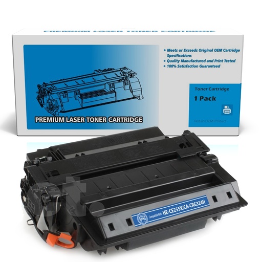 HP CE255X 55X Canon CRG324H Compatible Black High Yield Toner Cartridge (1 Pack)