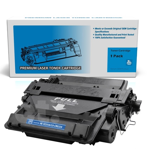 HP CE255A 55A Canon CRG324 Compatible Black Standard Yield Toner Cartridge (1 Pack)