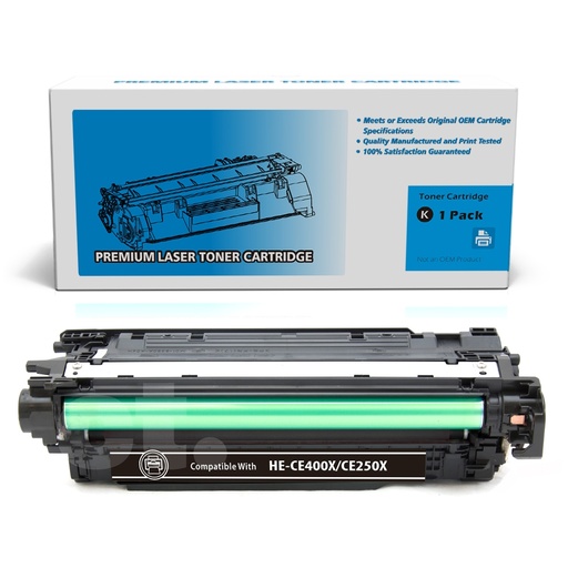 HP CE250X 504X Compatible Black High Yield Toner Cartridge (1 Pack)
