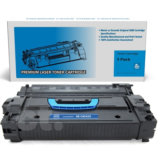 HP C8543X 43X Remanufactured Black High Yield Toner Cartridge (1 Pack)