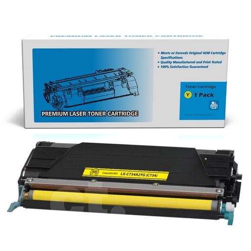 Lexmark C734A2YG (C734) Remanufactured Yellow Standard Yield Toner Cartridge (1 Pack)