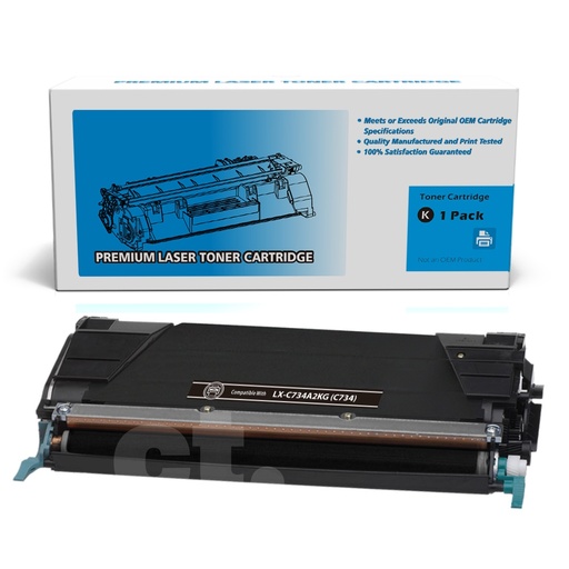 Lexmark C734A2KG (C734) Remanufactured Black Standard Yield Toner Cartridge (1 Pack)