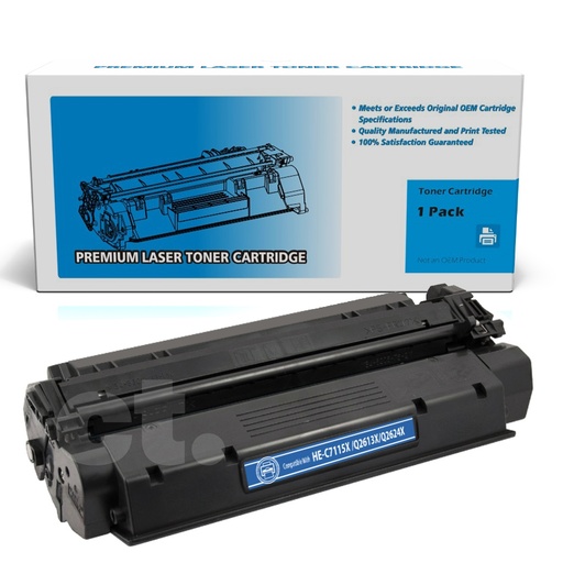 HP C7115X 15X Q2613X 13X Compatible Black High Yield Toner Cartridge (1 Pack)
