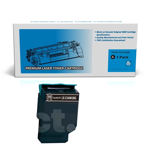 Lexmark C540H2KG (C540) Remanufactured Black Standard Yield Toner Cartridge (1 Pack)