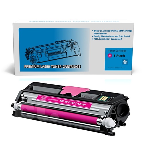 Konica-Minolta A0V30CF (QMS1600) Compatible Magenta Standard Yield Toner Cartridge (1 Pack)