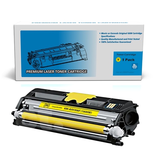 Konica-Minolta A0V306F (QMS1600) Compatible Yellow Standard Yield Toner Cartridge (1 Pack)