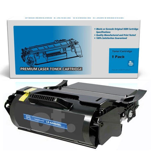 Lexmark 64404XL (T644) Remanufactured Black High Yield Toner Cartridge (1 Pack)