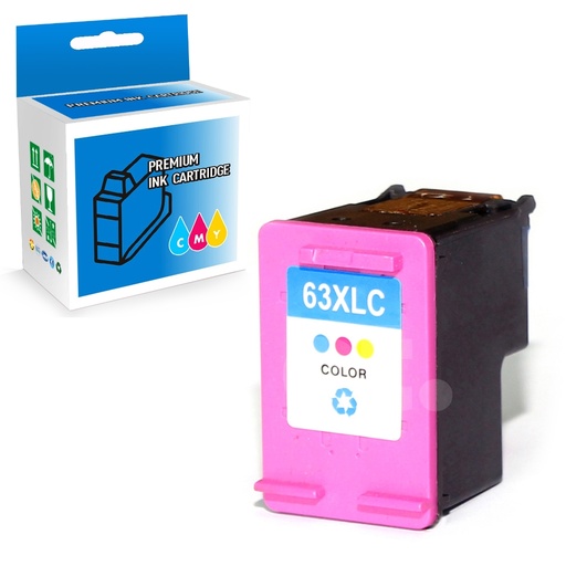 HP 63XL F6U63AN Remanufactured Tri-Color High Yield Ink Cartridge (1 Pack)