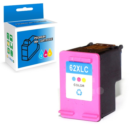 HP 62XL C2P07AN Remanufactured Tri-Color High Yield Ink Cartridge (1 Pack)