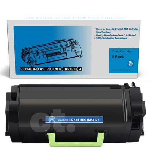 Lexmark 53B1H00 Compatible Black High Yield Toner Cartridge (1 Pack)