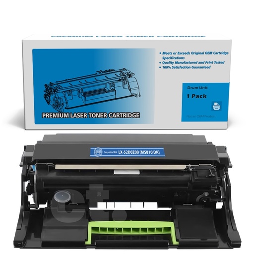 Lexmark 52D0ZA0 MS810 Remanufactured Black Drum Imaging Unit Standard Yield (1 Pack)