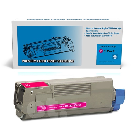 OKI 44315302 (C610) Compatible Magenta Standard Yield Toner Cartridge (1 Pack)
