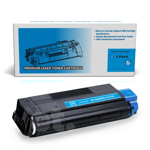 OKI 42804503 (C5100/C5300) Compatible Cyan Standard Yield Toner Cartridge (1 Pack)