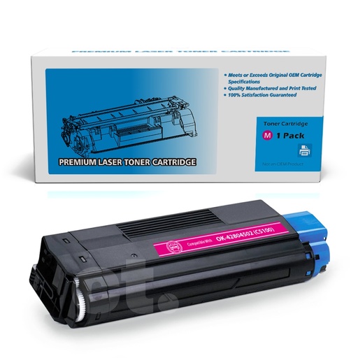 OKI 42804502 (C5100/C5300) Compatible Magenta Standard Yield Toner Cartridge (1 Pack)