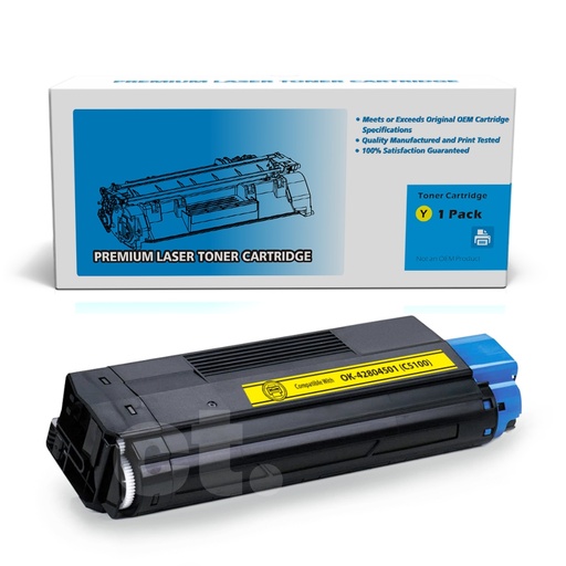 OKI 42804501 (C5100/C5300) Compatible Yellow Standard Yield Toner Cartridge (1 Pack)