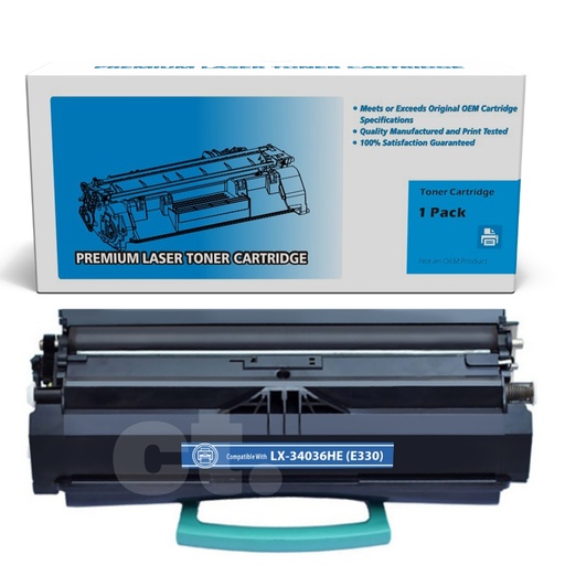 Lexmark 34036HE (E230/E330) Compatible Black Standard Yield Toner Cartridge (1 Pack)