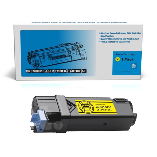 Dell 331-0718 9X54J NPDXG DE2150 Compatible Yellow High Yield Toner Cartridge (1 Pack)
