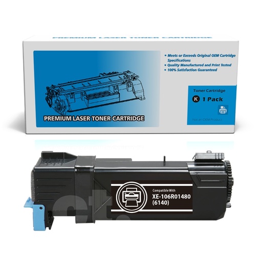 Xerox 106R01480 (6140) Compatible Black Standard Yield Toner Cartridge (1 Pack)
