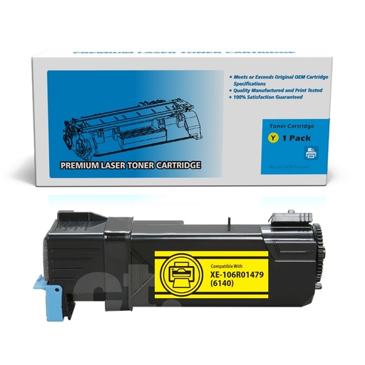 Xerox 106R01479 (6140) Compatible Yellow Standard Yield Toner Cartridge (1 Pack)