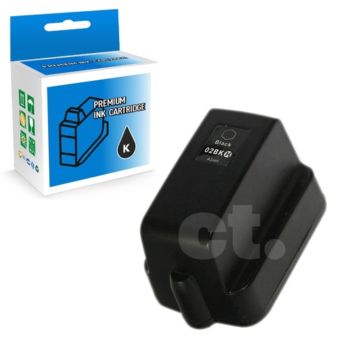 HP 02 C8721WN Compatible Black Standard Yield Ink Cartridge (1 Pack)