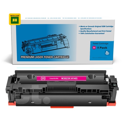 HP W2023X 414X Compatible Magenta Toner Cartridge High Yield (1 Pack)