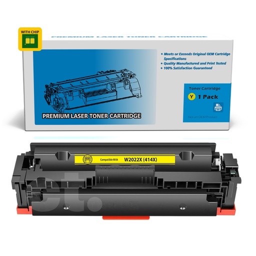 HP W2022X 414X Compatible Yellow Toner Cartridge High Yield (1 Pack)