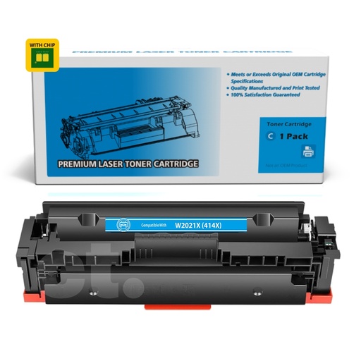 HP W2021X 414X Compatible Cyan Toner Cartridge High Yield (1 Pack)
