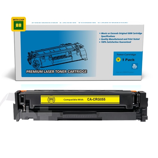 Canon CRG055 CRG 055 Compatible Yellow Toner Cartridge Standard Yield (1 Pack)