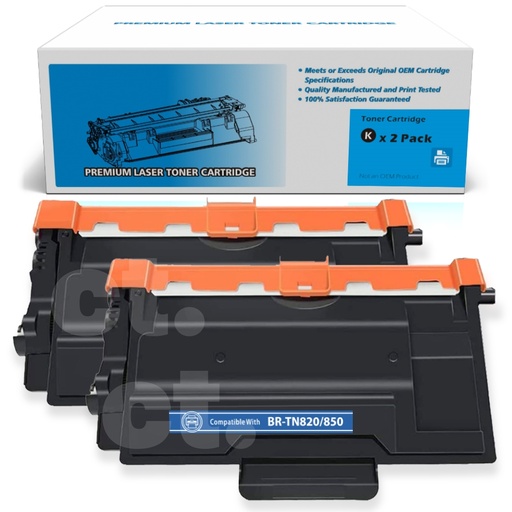 Brother TN-850 TN850 Compatible Black Toner Cartridge High Yield (2 Pack)