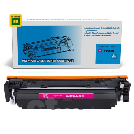 HP W2103X 210X Compatible Magenta Standard Yield Toner Cartridge (1 Pack)