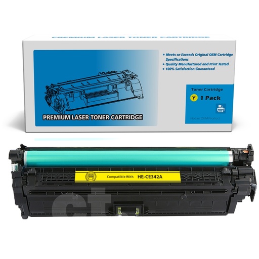 HP CE342A 651A Remanufactured Yellow Standard Yield Toner Cartridge (1 Pack)