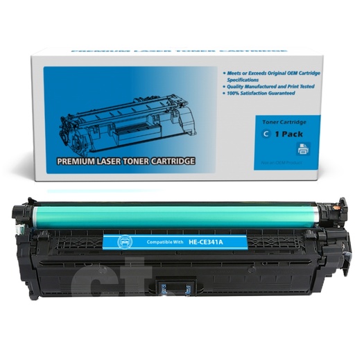HP CE341A 651A Remanufactured Cyan Standard Yield Toner Cartridge (1 Pack)
